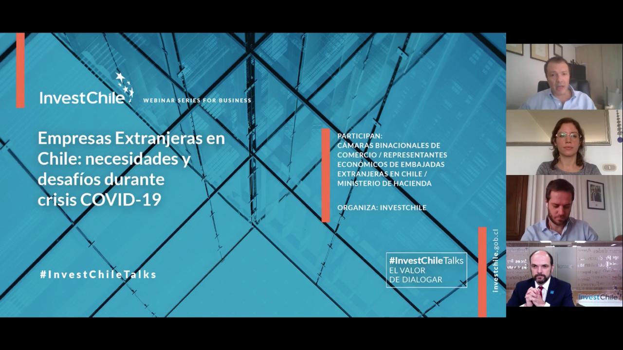 Binational chambers of commerce of 17 countries participate in InvestChile webinar